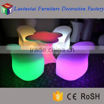 Rechargeable Battery Operated Led Dining Table and Chair With Color Change photo-6
