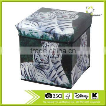 Tiger design, home decorate ottoman, footstool