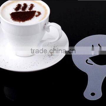 CY183 16Pcs/set Mold Coffee Milk Cake Cupcake Stencil Template Coffee Barista Cappuccino Template Strew Pad Duster Spray Tools photo-4