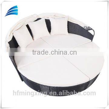 White Outdoor Patio Daybed With Canopy Cover photo-2