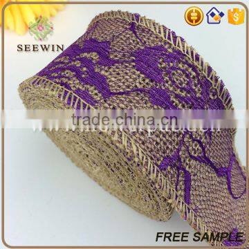 High Quality Raw Natural Jute Italian Ribbon With Rose Pattern for Sales photo-4