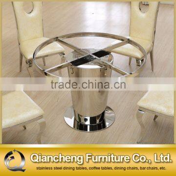 Hot Sale Marble Top Stainless Steel Base Round Dining Table photo-2
