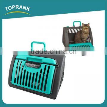 New design portable triangular folding plastic cat carrier