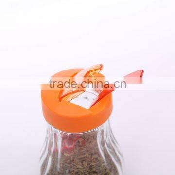 6oz Clear Glass Spice Jar With Decorative Screw Top Lid Plastic Spoon photo-3