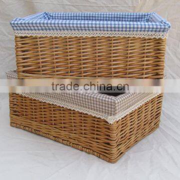 handmade wicker storage box