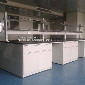 Island Bench 3000*1500*850mm All Steel Laboratory Central Table photo-3