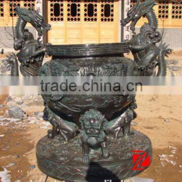 Bronze chinese dragon vase for wedding decoration