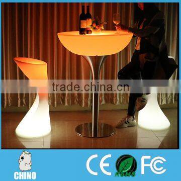 Night Club Furniture Rechargeable Plastic Colorful Led Lighting Round Table photo-4