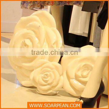 Customized PVC White Flowers Window Display photo-2
