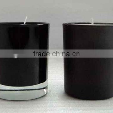 black cool glass candle cup for decolation-party hot sell