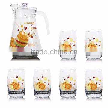50oz 1400ml Halloween Christmas Juice Color Printing Jug and 6pcs Cups Set photo-3