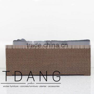 Paula Left Hand Wicker Bench - Poly Rattan Conversation Bench photo-4