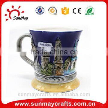 Wholesale custom high quality Turkey Kemer souvenir ceramic cup for sale