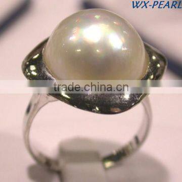 High end jewelry gold pearl ring Tahitian Pearl Ring