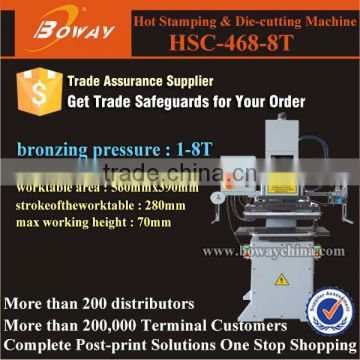 HSC-468-8T Hot foil stamping Die cutting Wooden Box Branding machine