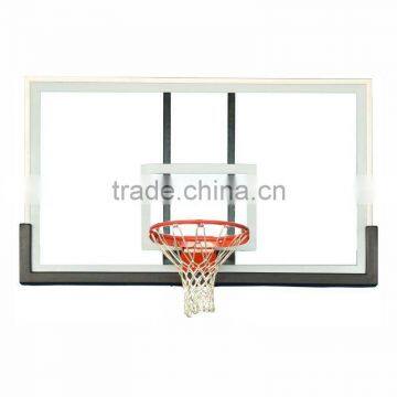 Portable tempered glass basketball backboard