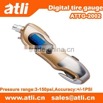 LED flashlight digital air pressure gauge