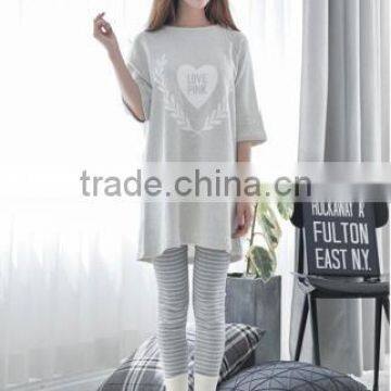 2017 Cotton Pajamas Summer Trousers of 7 Minutes of Sleeve Wear Suits photo-2