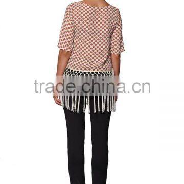 Women Clothing Manufacturer Tassels Blouse for Women photo-3