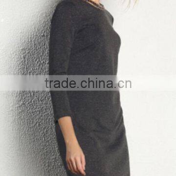 Long Sexy Lady Furcal Straight Skirt/V Collar Simple in the Back Skirt photo-3