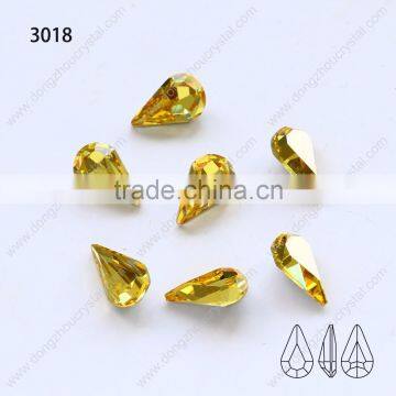 AAAAA grade water drop shape crystal glass fancy stones