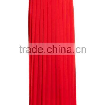 New Arrival High Quality Ladies Red Long Chiffon Maxi Skirt OEM Service photo-3