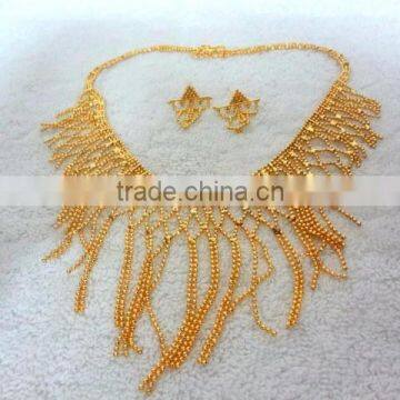 Fancy Micro Gold Plated Necklace and Pendant Sets photo-2