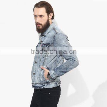 Facny Boys Denim Mens Windbreaker Jacket Custom Your Own Coat photo-4