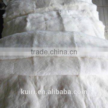 2016 Real Natural White Bed Rabbit Fur Rug Decorative Floor Fur Throw Carpet Blanket Home Decor Bedding New photo-6