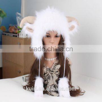 2016 Faux Fur Winter Hats Animal Hats Plush Animal Hat photo-3
