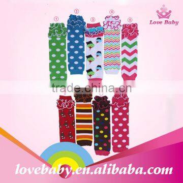 wholesale high quality and cheap cotton baby leg warmers with ruffle LB20151024-6