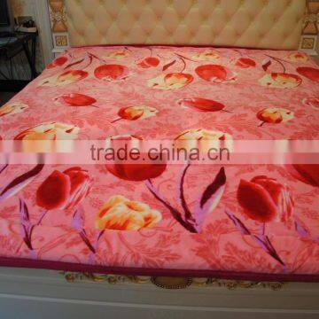 Beautiful Flower Print Flannel Blanket photo-2