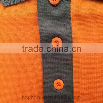 Contrast 100% Polyester Knit Fabric Embroidery Safety Custom Short Sleeve Protective Polo Shirt photo-6