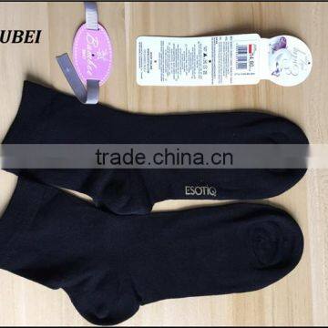 Custom Wholesale Ankle High Black Bamboo Firber Custom Logo Woman Dress Socks photo-4