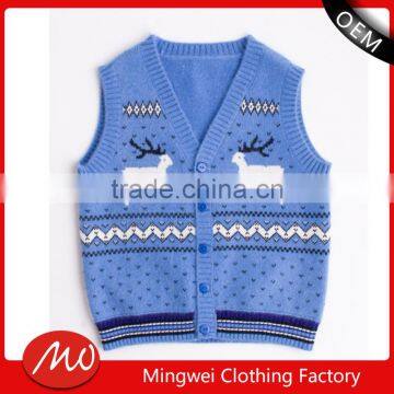 cheap small open front christmas kids jumpers sweater vest for sale