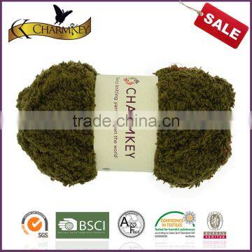 Charmkey High Tenacity Polyester Yarn Soft Fluffy Yarn for Knitting Baby Hats photo-2