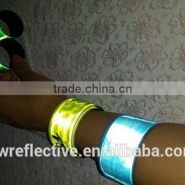 Popular Colored Printed Reflective Slap Bracelet for Running photo-2