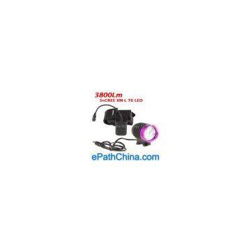 Trustfire 3X Cree T6 4 Modes LED Bicycle Light with Rechargeable Battery Pack