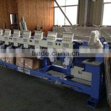 YingYing 908 8heads 9needles 9colors Cap Tubular t Shirt Flat Embroidery Machine photo-3