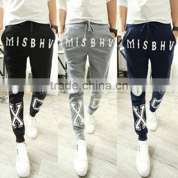 Men's Letter Printed Slim Hip Hop Harem Leisure Pants Sport Trousers Sweatpants