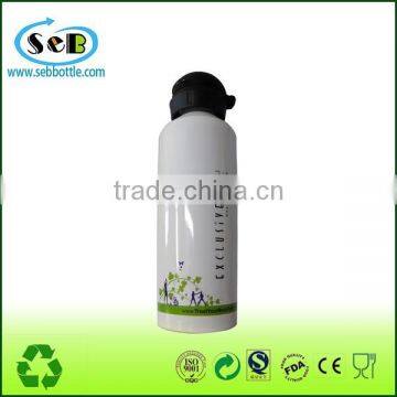 18/8 single wall stainless steel sports water bottle, travel drinking bottles with nuzzle cap