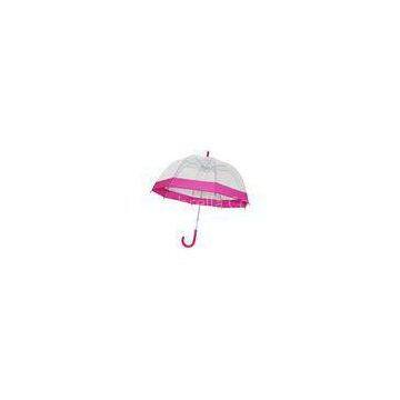 46 Inch Elegant Clear PVC Umbrella , Birdcase Auto Open For Advertising