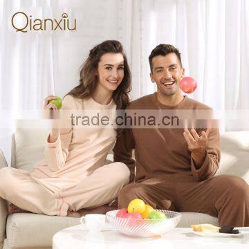 Super grade Qianxiu best selling winter lovers pajamas set