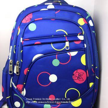 Boys and girls school bag, durable polyester backpack, large capacity shoulder bookbag, bag factory