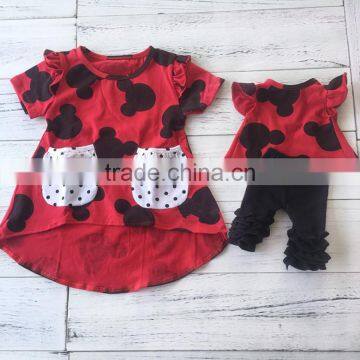 boutique clothing wholesale kids toddler clothing pocket lace summer children'sgirls garments sets