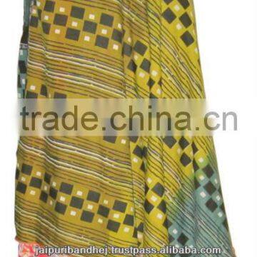 Indian Vintage Silk Sari Reversible Two Layer Silk Saree Wrap Skirt