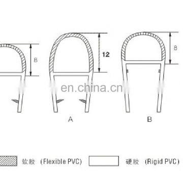 PVC Shower Door Seal for 4mm 6mm 8mm 10mm 12mm Glass photo-2