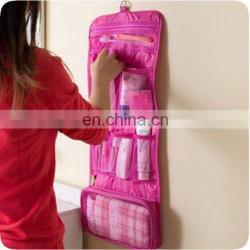 Fashionable hanging folding travel cosmetic bag wholesale