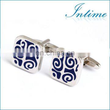 Blue Men Classic Circle Enamel Cufflink