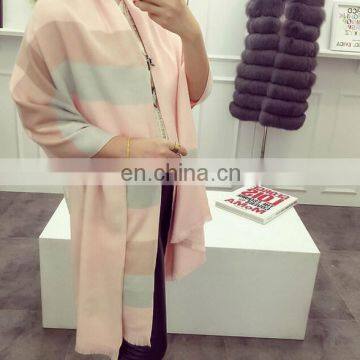 Solid Cashmere Textile Scarf Shawl Autumn for Women Cape Fringe Fashion Scarves photo-3